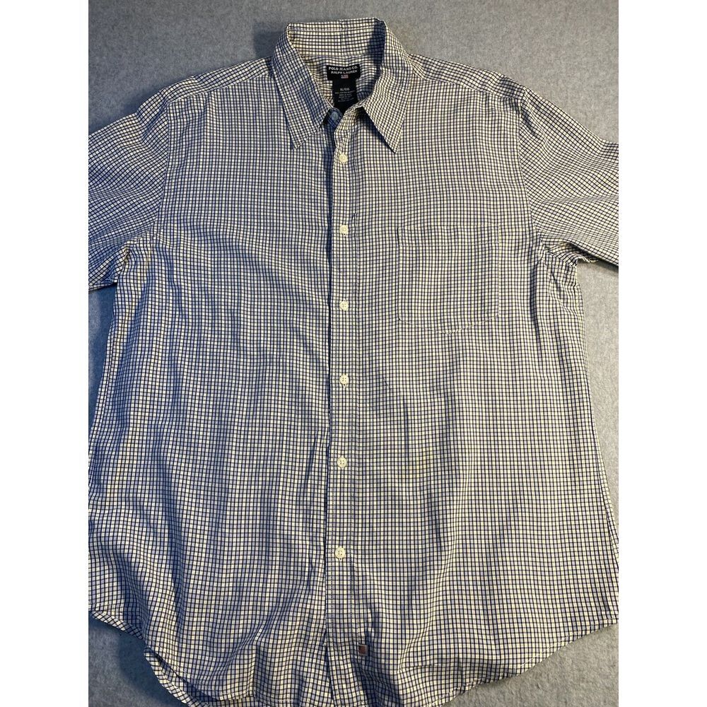 Ralph Lauren Shirt Mens XLarge Multi Button Up Long Sleeve Cotton Polo Jeans Co - Picture 4 of 9